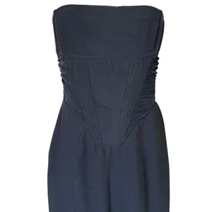 NWT‎ House of CB Fionula Strapless Feather Hem Midi Dress Size M Black thumbnail 2