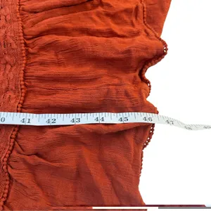Free People Mockingbird Eyelet Tiered Maxi Dress Size XS Rust Orange Boho Chic thumbnail 14