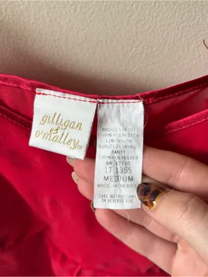 Gilligan & O'Malley Red Sheer Lingerie Top thumbnail 3