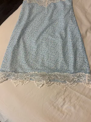 Tiger Mist Blue Floral Lace Trim Slip thumbnail 2