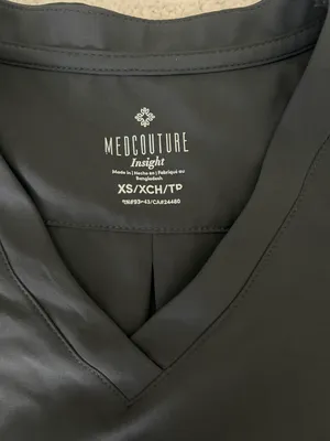 MedCouture Charcoal Scrub Top thumbnail 2