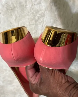 Shiekh Pink and Gold Stiletto Platform Pumps thumbnail 6