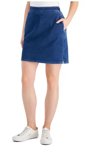 Charter Club mini denim skort blue womens size small thumbnail 1