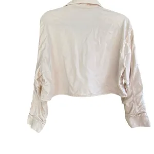 Zara Cream Button Down Crop Top thumbnail 3