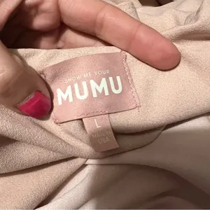 Show Me Your Mumu SMYM Florentine Maxi Dress in Dusty Blush Stretch NEW LARGE thumbnail 4