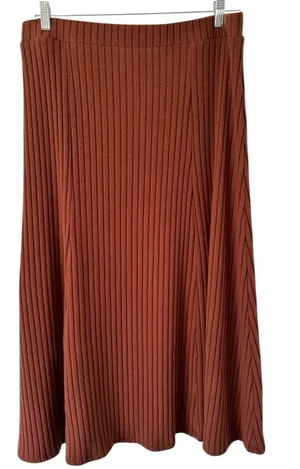 Old Navy Brown Ribbed Knit Pull On Maxi Skirt Women’s Size XL thumbnail 1
