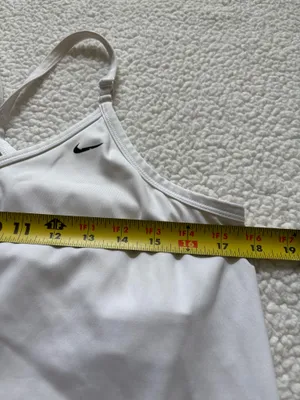 Nike Dri-FIT Indy Built-in Sports Bra Tank Top - White in XL activewear fitness NikeDriFit Athleisure Yoga thumbnail 5