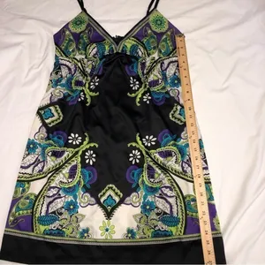 Ice Cocktail Dress Size 10 Vintage Party Silky Adjustable Straps Black Purple thumbnail 8