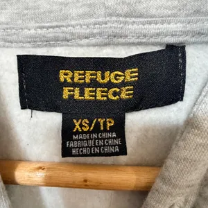 Refuge Fleece Womens Cropped Zip Up Hoodie Heather Gray XS 06-4016 thumbnail 4