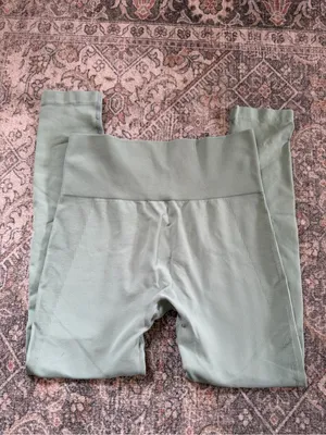 High-Waist Athletic Leggings - Sage Green thumbnail 2