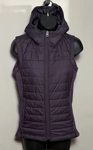 The North Face XS Dark Purple Puffer Mashup Hooded Polyester Vest thumbnail 1