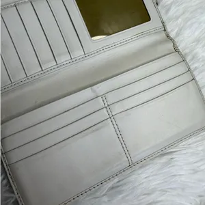 COACH Brown White Signature Canvas Wallet thumbnail 8