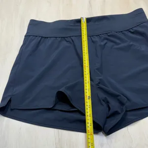 GOAT USA Womens Woven Athletic Gym Running‎ Shorts LARGE Black Lined Zip Pocket thumbnail 10