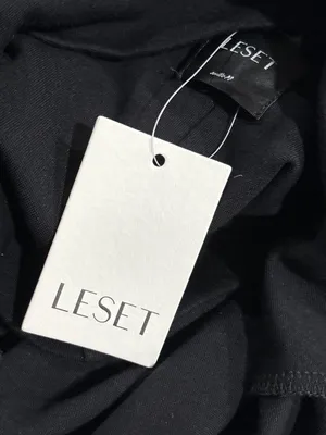 LESET Rio Bandeau Dress in Black Medium New Womens Column Maxi Gown thumbnail 7