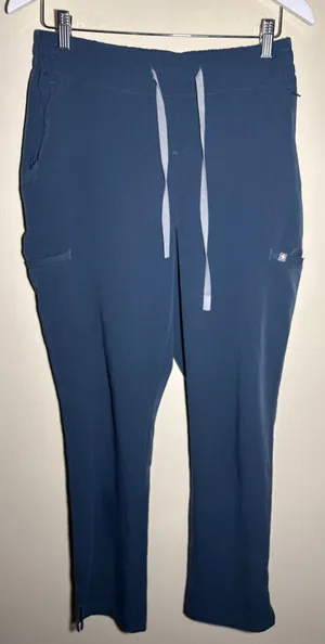 FIGS Jogger Scrub Pants Blue with Grey Drawstring thumbnail 1
