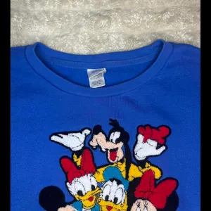 Vintage Disney blue crocheted sweatshirt Size Large thumbnail 2