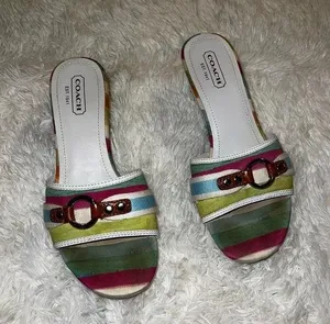Coach Y2K Multi Colored Fiona Platform Sandal Size 9 thumbnail 1