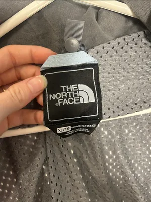 The North Face Light Blue, Navy & White Hooded Shell Jacket thumbnail 8
