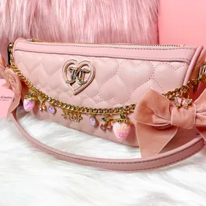 New Juicy Couture Pink Diamond Coquette Shoulder Bag with Accessories thumbnail 3