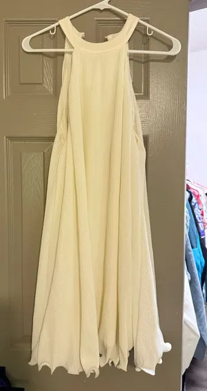 Halter Neck White Dress Size XL thumbnail 1