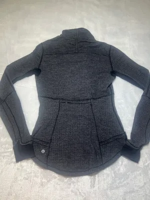 lululemon athletica Heathered Charcoal Quarter-Zip Pullover thumbnail 3