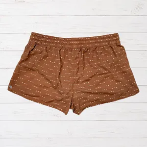 Vuori Clementine Brown Arrow Print Running Shorts Drawstring Lined XL Gorpcore thumbnail 3