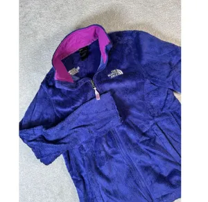 The North Face Jacket Womens Medium Purple Pink Fleece Full Zip Outdoors flaw*** thumbnail 1