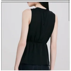 Theory Jethria black silk sleeveless top thumbnail 2