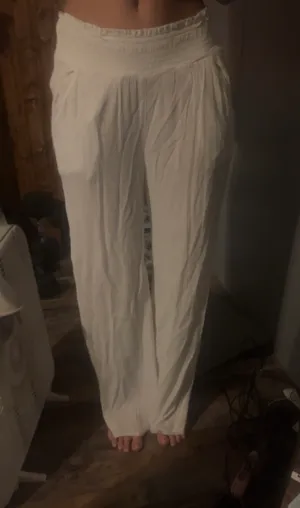 Aerie Wide-Leg Linen Pants Beach thumbnail 6