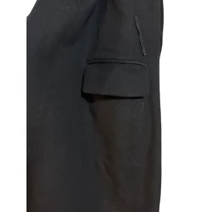 Banana Republic Black Lambswool Cashmere Blend Long Trench Coat XS Women‎ Black thumbnail 6