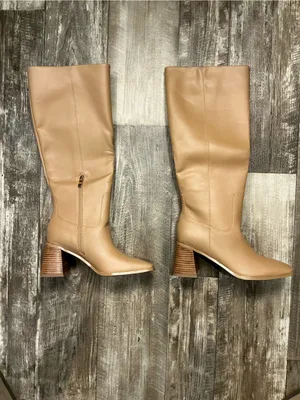 Billini Tan Over-the-Knee Block Heel Boots Size 7 thumbnail 7