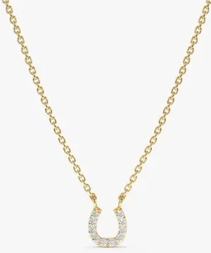 Horseshoe Necklace Gold thumbnail 1