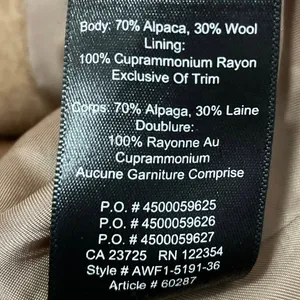 Aritzia Babaton Tan Wool Blend Fleece Long Sleeves One Button Overcoat Jacket S thumbnail 5