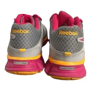 Reebok SmoothFlex Women Size 5 Gray Running Shoes Sneakers Low-Top Lace Up thumbnail 6