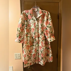 Tuckernuck Lindsay Blush Ikat Blooms Mini Dress thumbnail 3