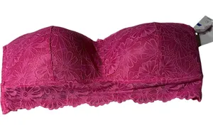 Jessica Simpson Pink Floral Strapless Bra size XL NWT thumbnail 1