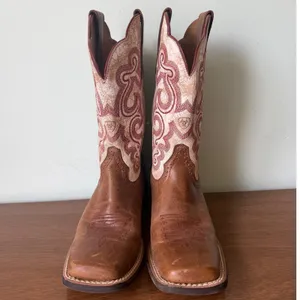 Ariat Sz 7 Women's QuickDraw Sandstorm Leather Cowboy Boots Western Rodeo thumbnail 5