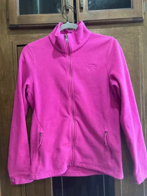The North Face Women's Hot Pink Full-Zip Teddy Fleece Jacket SP thumbnail 2