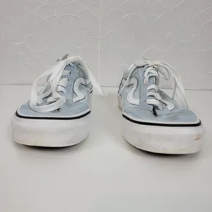 Vans Women's Old Skool Sneakers 6 Light Blue Suede Canvas Skate Lace Up Shoes thumbnail 8