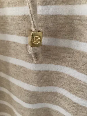 Tan & White Striped Hoodie thumbnail 2