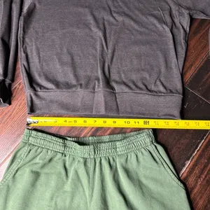 Terry cotton drawstring sweatpants & long sleeve sweatshirt Los Angeles Apparel thumbnail 3