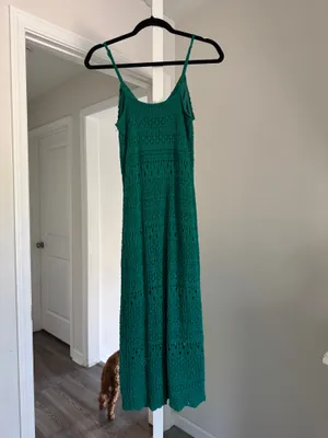 Green crochet midi dress Size XS thumbnail 2