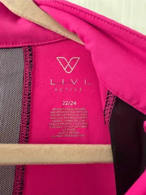 Livi Active Hot Pink Zip-Up Bomber Jacket with Black Accents thumbnail 2
