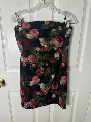 Alice + Olivia Kelly Mini Dress in Be Still Floral 4 thumbnail 2