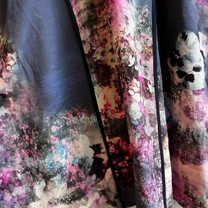The Odell’s Floral Sleeveless 100 % Silk Dress Blue and Purple Medium thumbnail 8