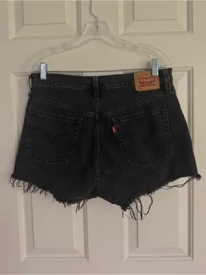 Levi's Black 501 shorts thumbnail 2