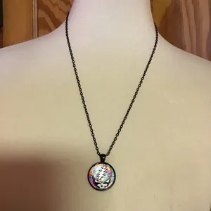 Grateful Dead tie dye steal your face necklace thumbnail 5