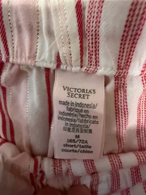 Victoria's Secret Candy Cane Striped Pajama Set Size Medium thumbnail 8