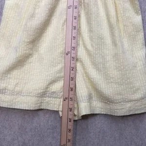 Billabong Womens Yellow Striped Puff Sleeve Button Front Seersucker Romper Sz‎ S thumbnail 8