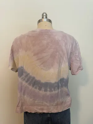 ‘It’s all good’ cropped tie dye Tshirt thumbnail 2